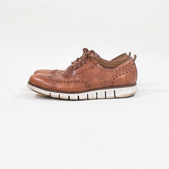 Cole Haan Brown Leather ZEROGRAND Wingtip Oxfords main image 9